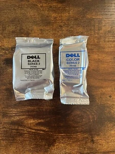 Original Dell Schwarz & Farbe Tintenpatronen Serie 2 NEU 7Y743 / 7Y745 - Bild 1 von 5