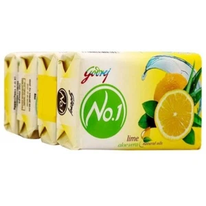 Godrej No.1 Lime & Aloe vera bath soap (100g), Pack of 4 - Picture 1 of 6