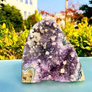 893g Natural Amethyst Geode Mineral Specimen Crystal Quartz Energy Decoration - Picture 1 of 11