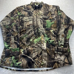 GAME HIDE, Real Tree, Camo button up, zipper front pockets, shirt, size Large - Picture 1 of 7
