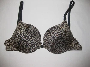 Shein leopard print front close push up bra S nip 80's aesthetic kawaii - Picture 1 of 2