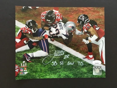FOTO 8 X 10 AUTOGRAFIADA DE JAMES WHITE SUPER BOWL LI J.S.A.  AUTENTICADO Foto 1 de 4