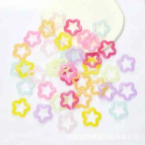 100 PIEZAS Acrílico Gelatina Color Estrella Dijes Colgante Hágalo Usted Mismo Pendientes Llavero Coche Colgante - Imagen 1 de 26