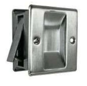 Cal-Royal Sliding Door PASSAGE LOCK #SDL-17 Satin Chrome Finish (26 D) NEW - Picture 1 of 5