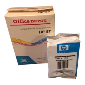 TWO HP 57 Compatible Ink Cartridge Tri-color - Picture 1 of 3