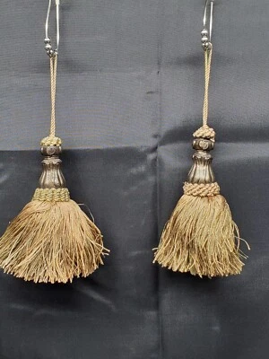 2 borlas doradas grandes vintage para cortinas - muebles - perilla de puerta Foto 1 de 4