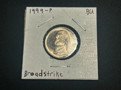 1999 Jefferson Nickel Broadstruck Error BU - Image 1 of 2