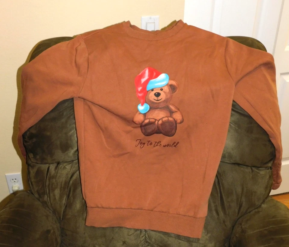 Denin & Flower Teddy Bear Navidad Sudadera Talla PEQUEÑA Foto 1 de 1