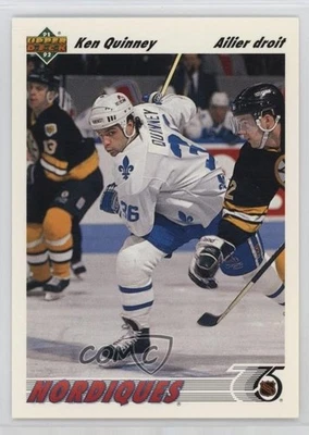 1991-92 Upper Deck French Ken Quinney #419 Rookie RC - Image 1 of 2