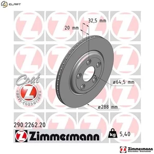 2x BRAKE DISC 290.2262.20 FOR JAGUAR AJD 2.7L JB 2.5L FB/AJ-V6 3.0L AJ25 2.5L - Picture 1 of 9