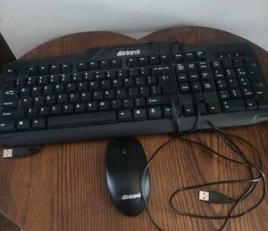 USB Keyboard and Mouse Combo Computer Inland NEW - Afbeelding 1 van 7