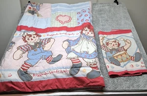 Rare Raggedy Ann & Andy Twin Size Comforter and Pillow Case Hollander QVC VTG - Picture 1 of 13