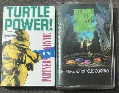 Teenage Mutant Ninja Turtles Soundtrack Cassette Tape + Turtle Power Single 1990 - Image 1 of 4