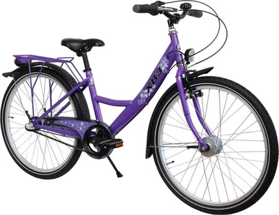 XB3 24 Zoll Kinderfahrrad, 3 Gänge Nabenschaltung lila - Bild 1 von 2