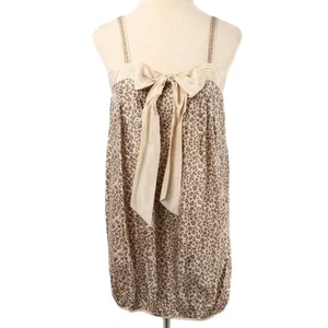 TRINITY Cheetah Print Silk Bubble Hem Mini Slip Dress NWT Women's Size Medium - Picture 1 of 5
