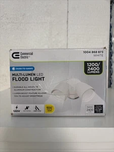 Commercial Electric Dusk to Dawn Multi-Lumen LED Flood Light Bright White - Picture 1 of 3