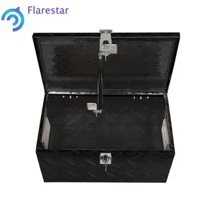 Black 20"X12"X10" Trailer Tool Box Heavy Duty Tool Storage Box with Lock - Picture 1 of 12