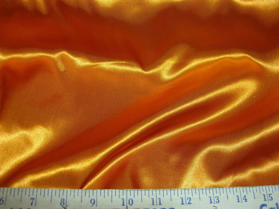 Discount Fabric Satin Orange 65 inches wide SA88 - Image 1 of 1