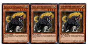 Yugioh- 3X Guldfaxe of the Nordic Beasts - Raro - Illimitato - STOR-EN011 - Quasi nuovo - Foto 1 di 1