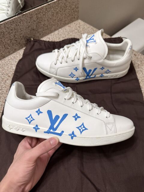 Louis Vuitton LUXEMBOURG Sneakers White LV Monogram Shoes Mens Size 13  MS0251