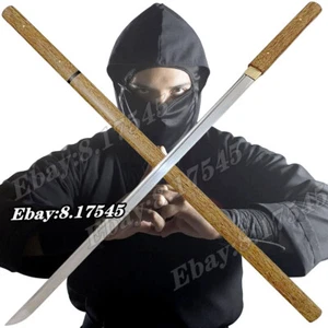 Birnenholz Ninja Säbel Messer kohlenstoffreicher Stahl scharf japanisches Dao Schwert Katana - Bild 1 von 9