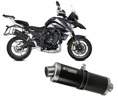 Scarico Storm by Mivv Oval Nero acciaio inox per Benelli TRK 702 / X 2023 > 2026 - Image 1 of 4