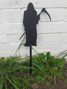 1x VÁSTAGO DE 12" PARA HALLOWEEN PARCA SILUETA PLANTA SOPORTE VARILLA EN NEGRO. - Imagen 1 de 1