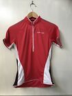Cannondale Womens Small Red White Black Bicycle 1/2 Zip Cycling Jersey