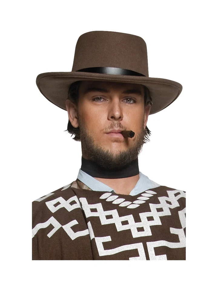 Auténtico sombrero de vaquero de lujo de pistolero errante del salvaje oeste occidental Foto 1 de 1