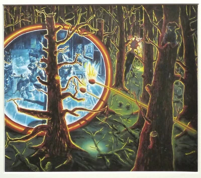 Jörg  IMMENDORFF " WELTENWALD  " 2006 Farbdruckgrafik im Passepartout 30x40 cm - Bild 1 von 2