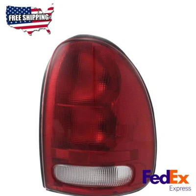 Задние фонари с прозрачными и красными линзами галогенные со стороны пассажира подходят для Dodge Caravan 96–03 годов выпуска - Изображение 1 из 4