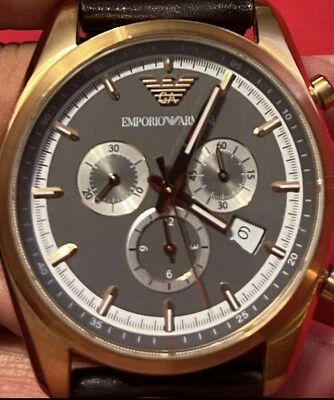 EMPORIO ARMANI SPORTIVO MEN’S Chronograph Watch , Pre-Owned. *Read* - Image 1 of 4