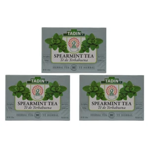 Tadin Spearmint/Yerbabuena tè calmante. Aiuto digestivo naturale. 24 sacchetti. Confezione 3 - Foto 1 di 5