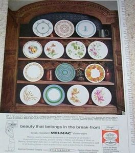1964 print ad - Melmac dinnerware American Cyanamid vintage advertising - Imagen 1 de 1