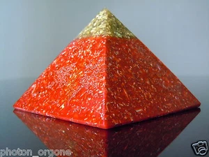 Orgone 23k Gold Tip Spiritual Love Acceptance Healing Heart Pyramid Rose Quartz - Picture 1 of 4