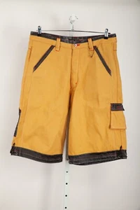 3X Cargo Shorts Herren 36 gelb Canvas flache Fronttaschen Made in Russia - Bild 1 von 12