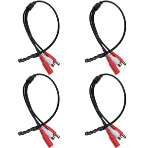 4pcs CCTV Mic Audio Microphone Cable for Security Camera With Power Cable - Picture 1 of 5