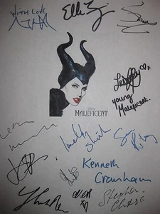 Maleficent Signed Film Script X13 Angelina Jolie Elle Fanning Sharlto Copley RPT - Picture 1 of 1