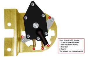 Kit de repuesto de bomba de combustible Johnson Evinrude 3 cil 60 70 todos los modelos VRO bromeados - Imagen 1 de 5