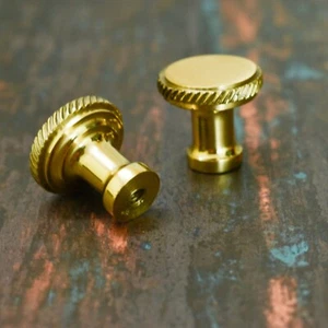 Round Beaded Brass Knobs-Drawer Knobs, Dresser Knob, Cabinet Pulls, set of 6 - Picture 1 of 10