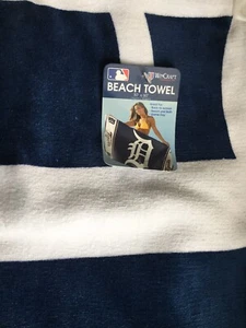 NWT Detroit Tigers Baseball 30x60 100% Cotton Beach Towel Authentic MLB Hologram - Picture 1 of 5