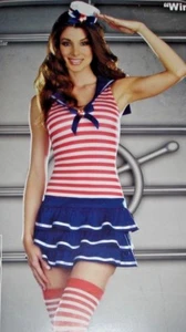  Windy Sails Matrosenkostüm Maritim Kleid/Mütze-Dreamgirl-Damen-Large-NEU - Bild 1 von 5