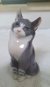 Royal Copenhagen Sitting Cat Figurine 1803, Danish Pottery, 13cm tall - Picture 1 of 9