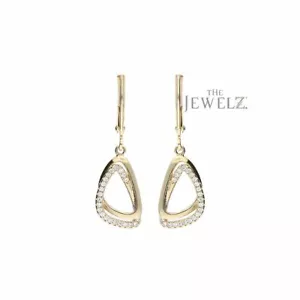 14K Gold 0.40 CT VS/F-G Diamond Huggie Knot Earrings Christmas Gift Jewelry - Picture 1 of 4