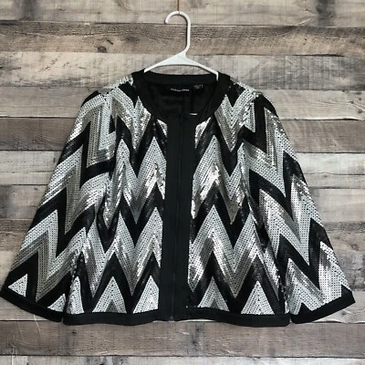 Michael Simon шеврон блестки вечерняя куртка - черный/белый/серый - женщин PM - Изображение 1 из 4