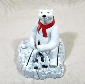 VINTAGE 1995 COCA COLA EISBÄR MECHANISCHE BANK LIMITIERTE EDITION KEINE BOX - Bild 1 von 19