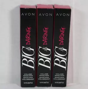 Pack of 3 Avon Big & Daring Volume Mascara Blackest Black 0.338 FL OZ New - Picture 1 of 7