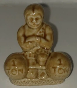 Wade Whimsies Tan Circus Strongman Miniature Figurine Red Rose Tea England! - Picture 1 of 10