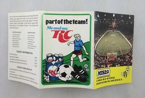 MISL 1982-83 Chicago Sting Pocket Soccer Schedule - RC Cola - Picture 1 of 1