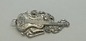 Soporte de corbata Gründerzeit Tie pin 800 plata violín colgante n.º 64 - Imagen 1 de 2
